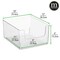mDesign Plastic Home Office Storage Bin Container, Desk Organizer, 2 Pack, Clear